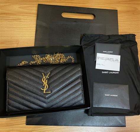 ysl woc black hardware|ysl lambskin wallet.